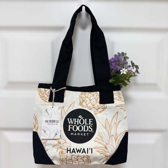 Whole Foods Handbags - Whole Foods Hawai‘i Tag Aloha Organic Canvas Mini Tote NWT